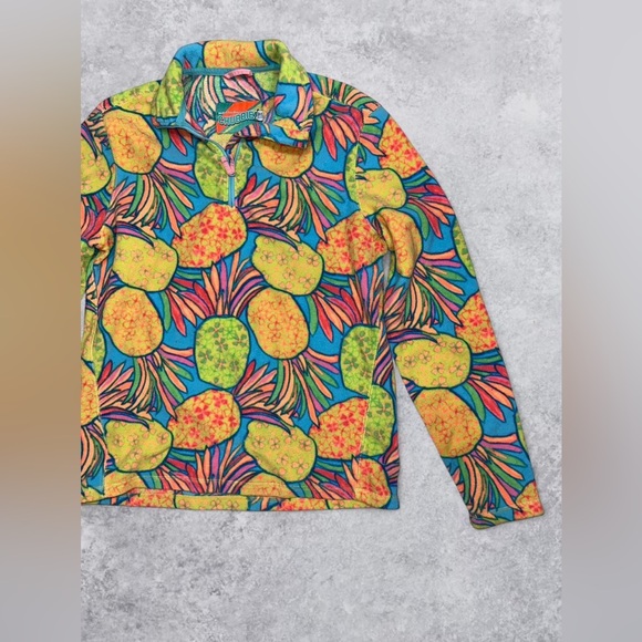 Chubbies All-Over Pineapple Print Quarter Zip Pullover - Picture 3 of 7